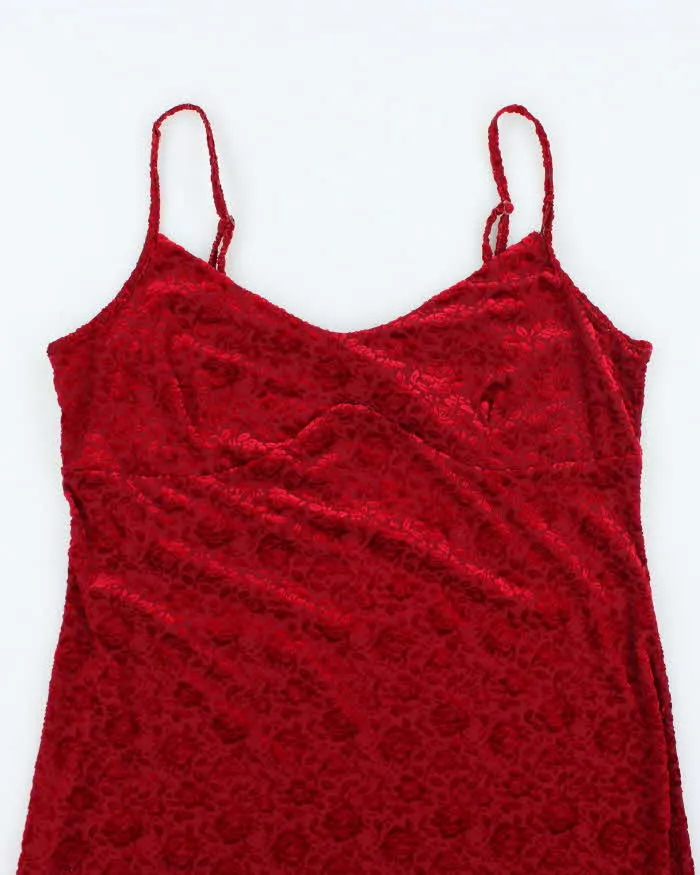 Vintage 90s Jessica Velvet Floral Slip Dress - XL sold by Rokit product image thumbnail 3