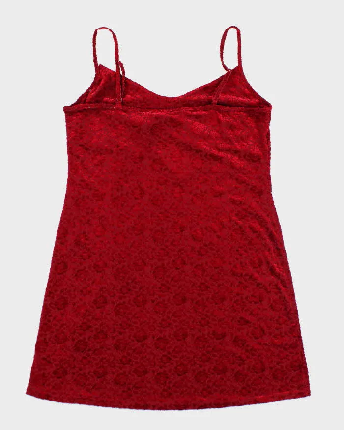 Vintage 90s Jessica Velvet Floral Slip Dress - XL sold by Rokit product image thumbnail 2