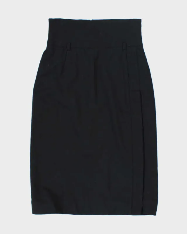 Vintage Dolce & Gabbana Black Wool Skirt - XS sold by Rokit