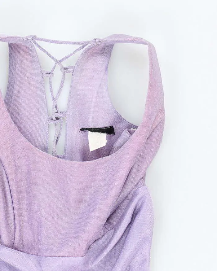 Vintage 90s Purple Lace-up Maxi Dress - S sold by Rokit product image thumbnail 4