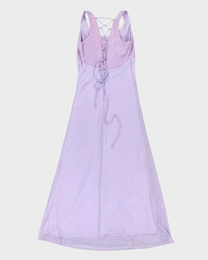 Vintage 90s Purple Lace-up Maxi Dress - S sold by Rokit product image thumbnail 2