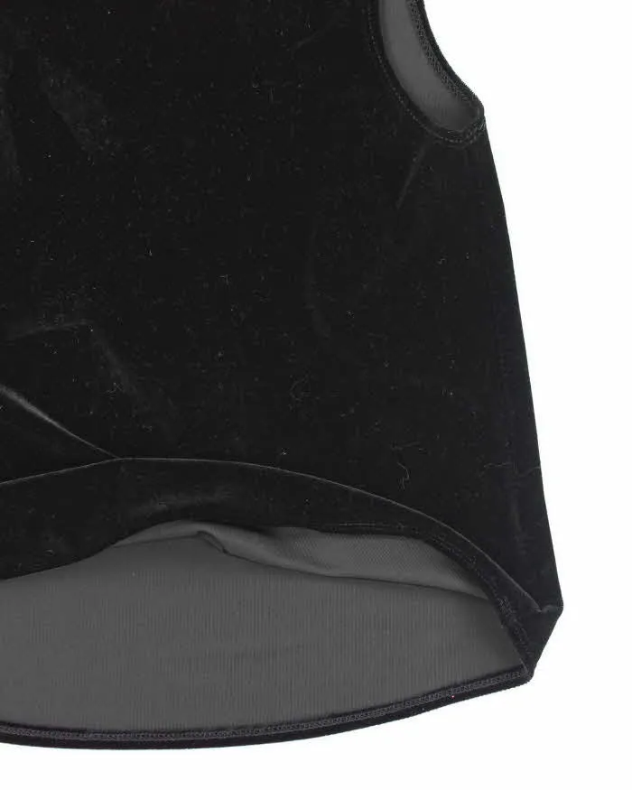 Vintage 90s Piccadilly Black Velvet Top - M sold by Rokit product image thumbnail 4