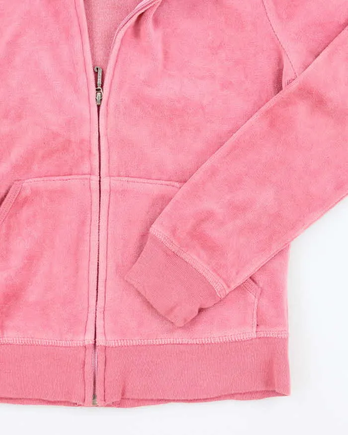 Vintage Y2k 00s Juicy Couture Pink Velour Hoodie - S sold by Rokit product image thumbnail 4