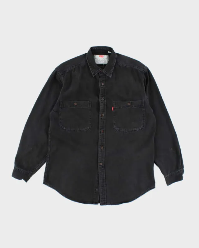Vintage 2000's Levi's Grey Stone Wash Denim Shirt - M sold by Rokit