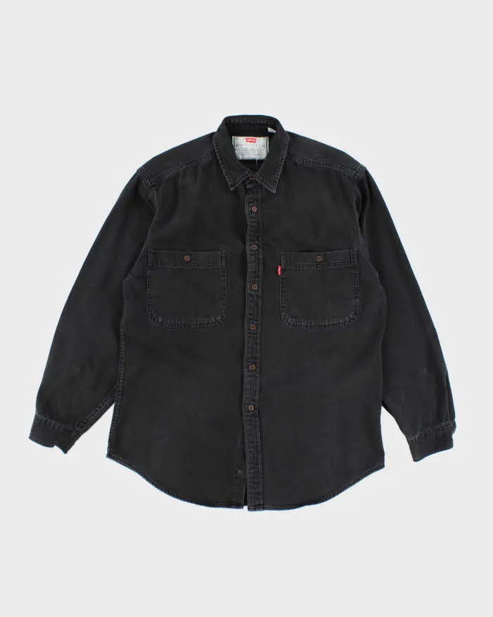 Vintage 2000's Levi's Grey Stone Wash Denim Shirt - M sold by Rokit