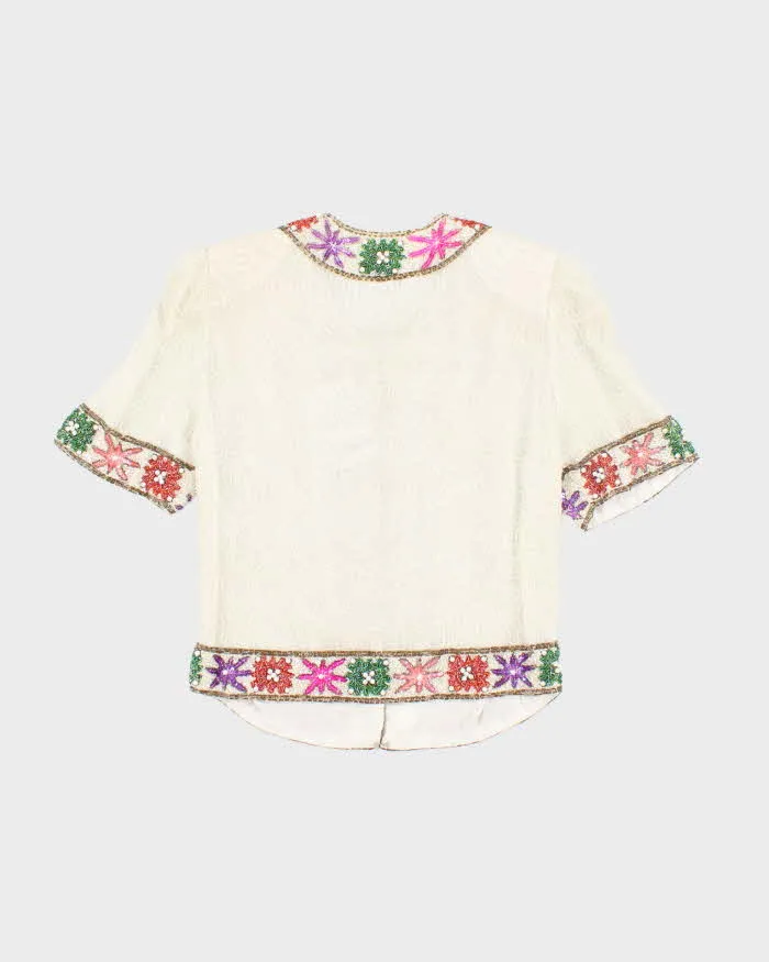 Vintage Armani Collezoni Beaded Silk Blouse - S sold by Rokit product image thumbnail 2