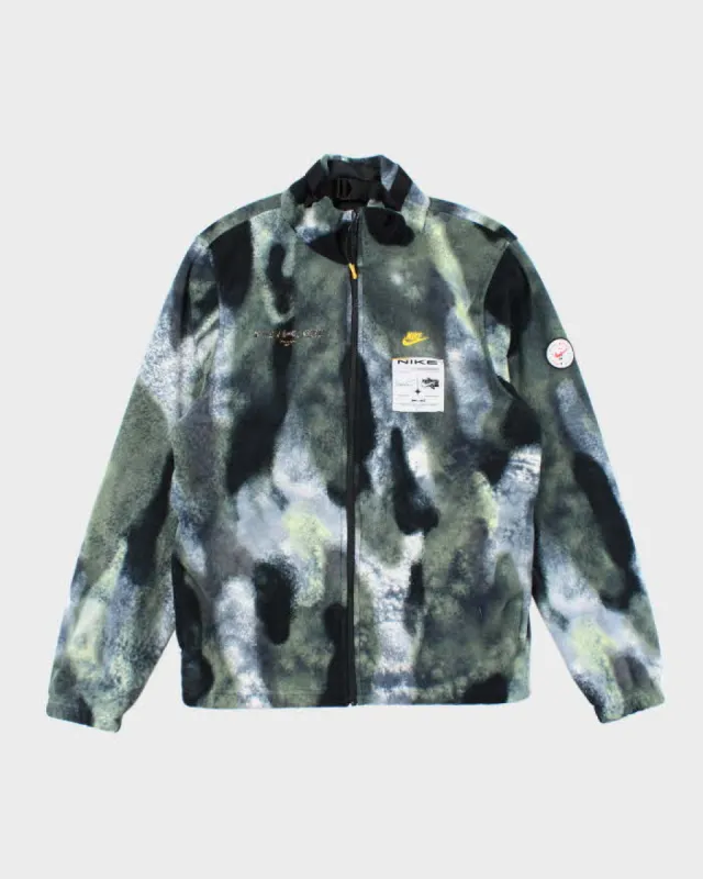 Nike Polar Tie Dye Black Volt Full Zip Fleece - S made by Nike