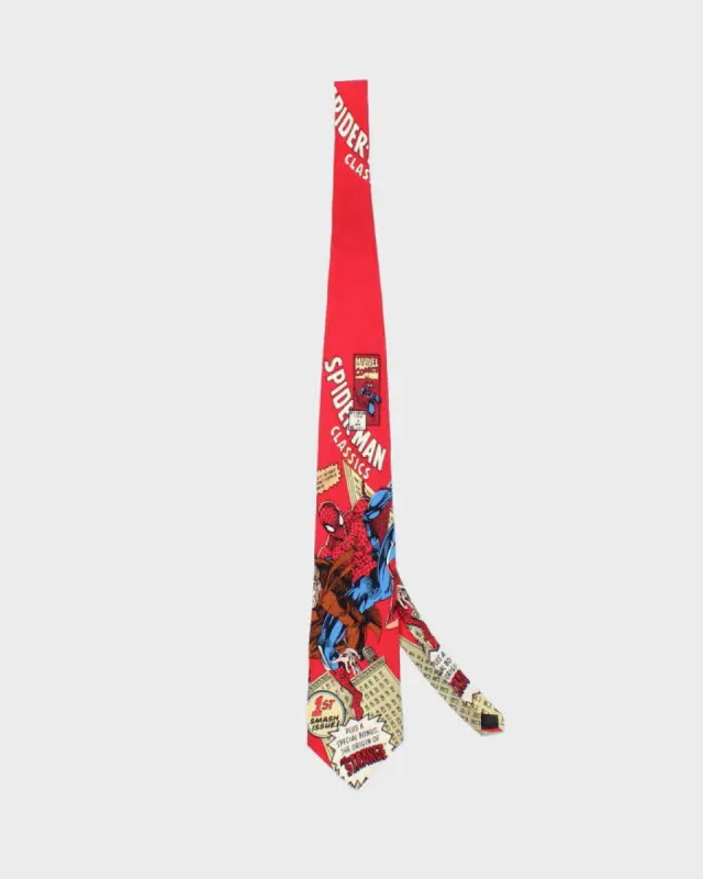 Vintage Disney Marvel Comics Silk Tie made by Rokit