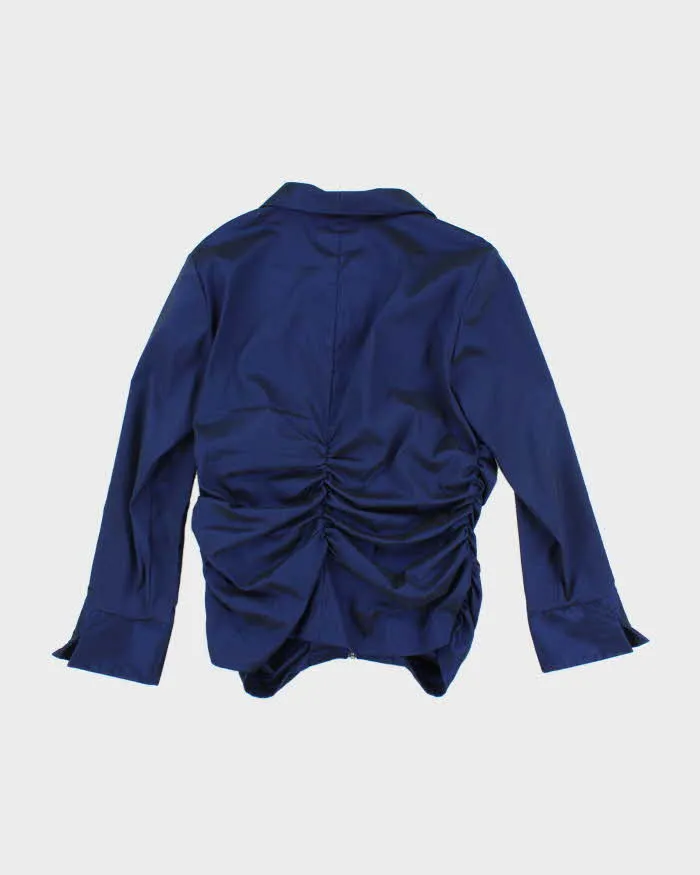 Vintage Y2k 00s Iridescent Zip-Up Blouse - M sold by Rokit product image thumbnail 2