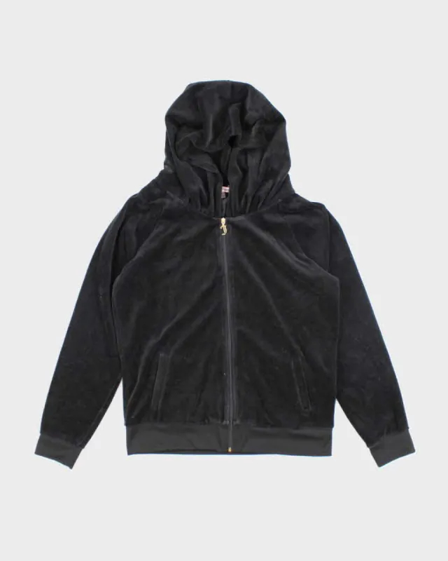 Vintage Y2K Women's Juicy Couture Sequinned Velour Zip Up Hoodie - L sold by Rokit