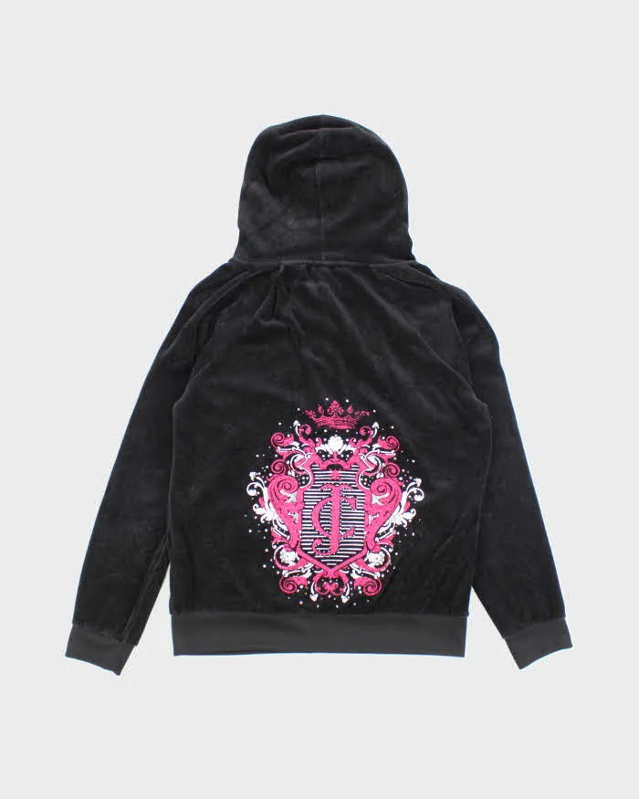 Vintage Y2K Women's Juicy Couture Sequinned Velour Zip Up Hoodie - L sold by Rokit product image thumbnail 2