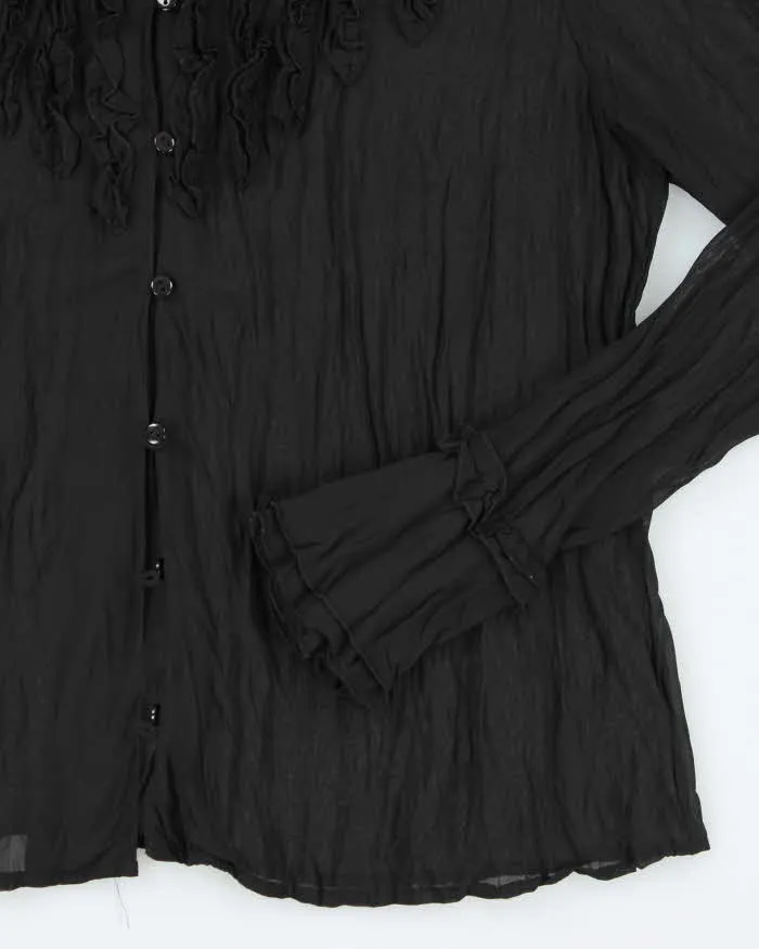 Vintage 90s Fred David Mesh Ruffle Blouse - M sold by Rokit product image thumbnail 4