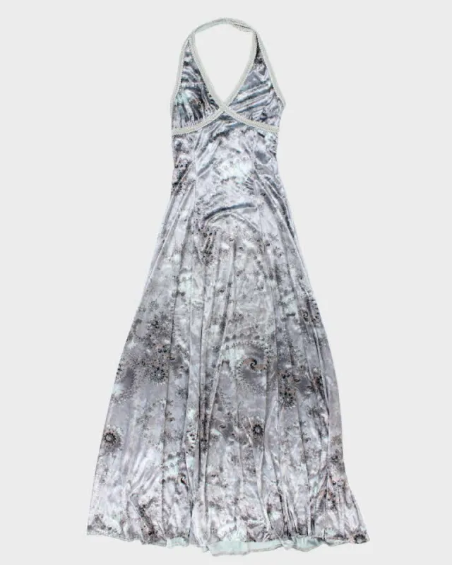 Vintage 90s The House Halterneck Velvet Dress - S sold by Rokit