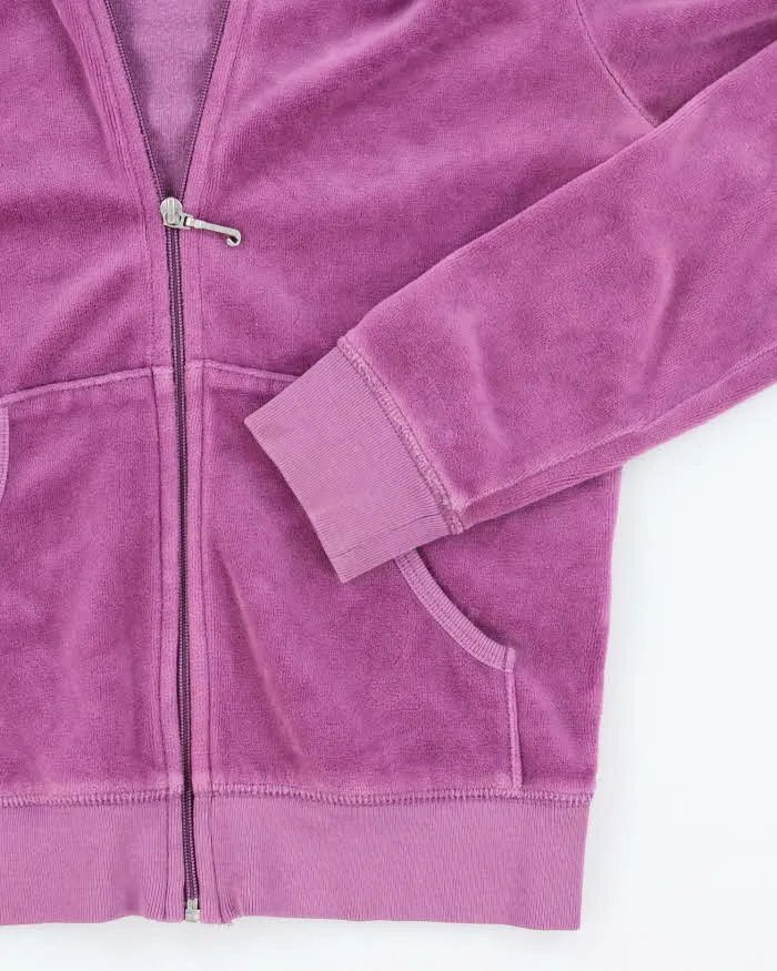 Vintage Y2k 00s Juicy Couture Purple Velour Hoodie - S sold by Rokit product image thumbnail 4