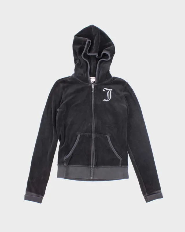 Vintage Y2K Juicy Couture Glitter Logo Zip Up Hoodie - XS sold by Rokit