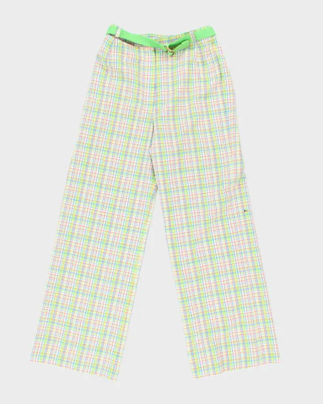 Vintage 70s Cordon Checked Trousers - W28 L28 sold by Rokit