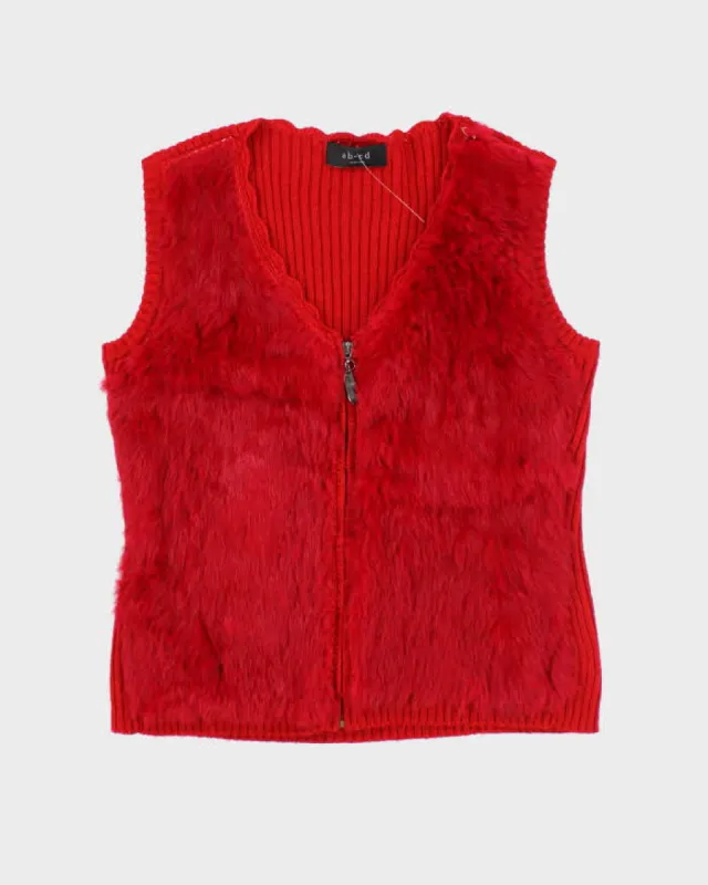 Vintage Y2k 00s ab-cd Wool Blend Faux Fur Tank Knit - M sold by Rokit