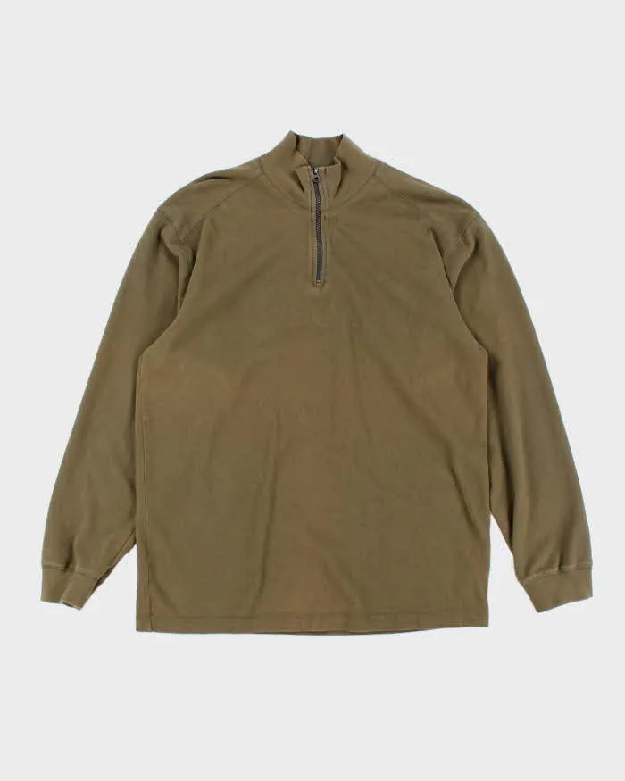 Vintage 90's Eddie Bauer Oversized Quarter Zip Fleece - S sold by Rokit