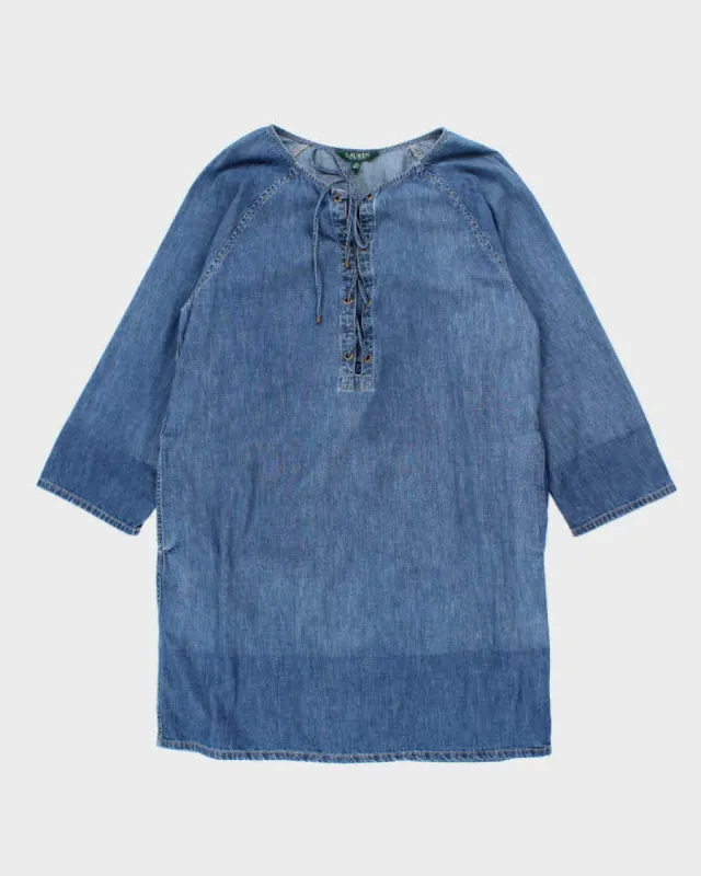 Vintage Ralph Lauren Denim Long Sleeve Dress - L sold by Rokit