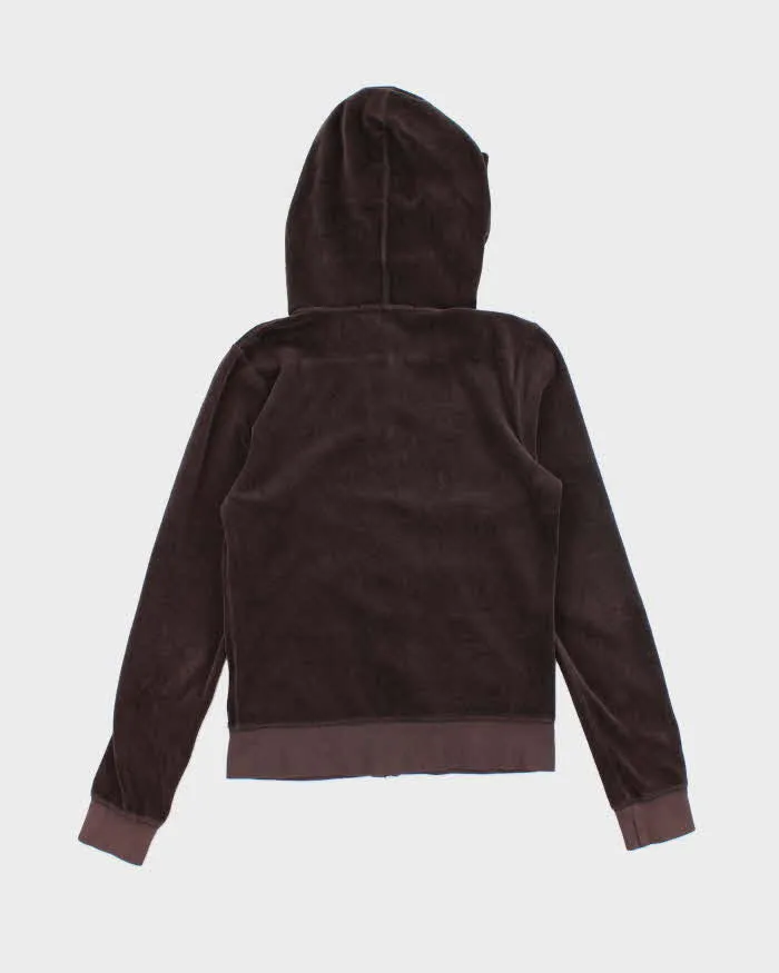 Vintage Y2K Women's Juicy Couture Plain Velour Zip Up Hoodie - S sold by Rokit product image thumbnail 2
