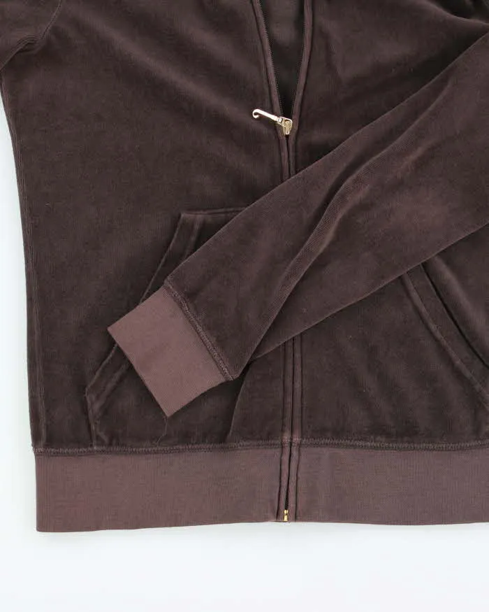 Vintage Y2K Women's Juicy Couture Plain Velour Zip Up Hoodie - S sold by Rokit product image thumbnail 4
