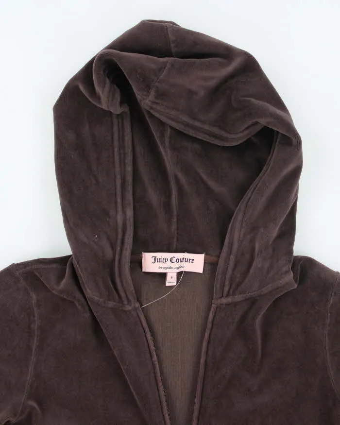 Vintage Y2K Women's Juicy Couture Plain Velour Zip Up Hoodie - S sold by Rokit product image thumbnail 3