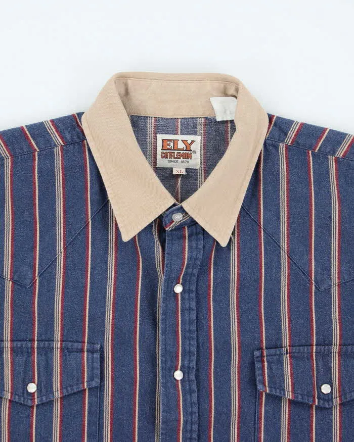 Vintage 90's Ely Cattlemen Heavyweight Western Denim Shirt - XL sold by Rokit product image thumbnail 3