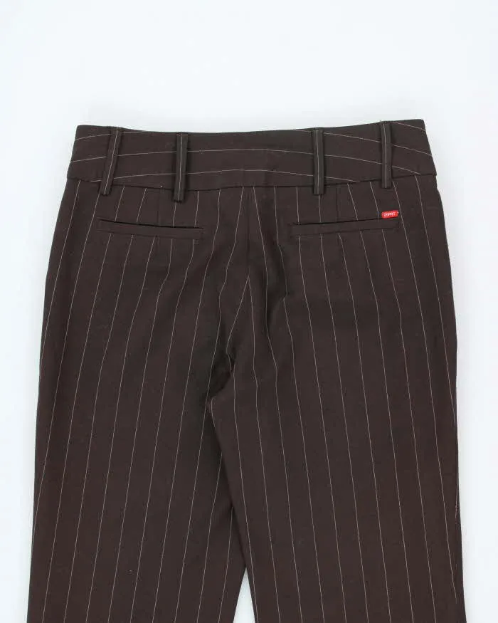 Vintage Y2k 00s Esprit Brown Pin Stripe Trousers - S sold by Rokit product image thumbnail 4