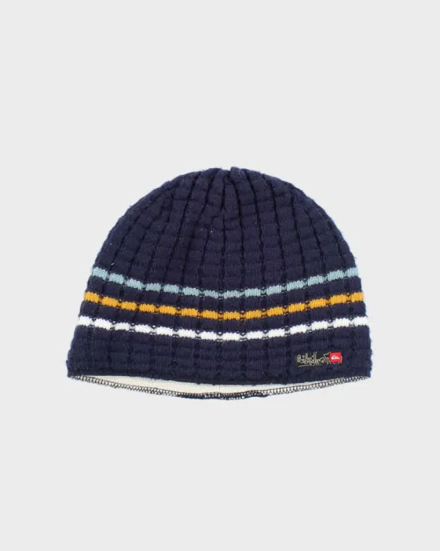 Vintage Y2K Quiksilver Striped Insulated Toque Beanie - OS sold by Rokit