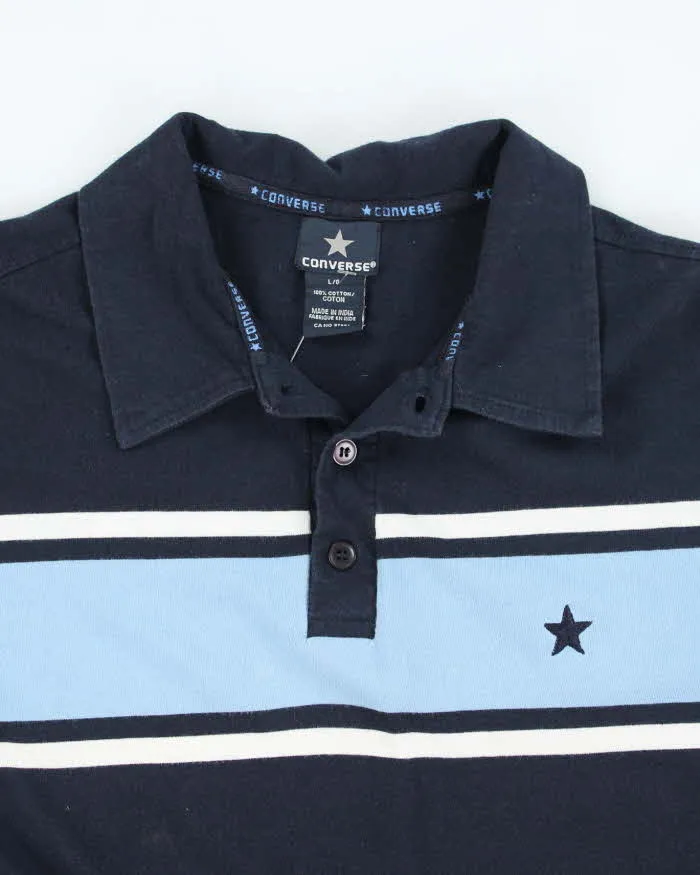 Vintage 90's Converse Striped Long-sleeved Polo Shirt - L sold by Rokit product image thumbnail 3