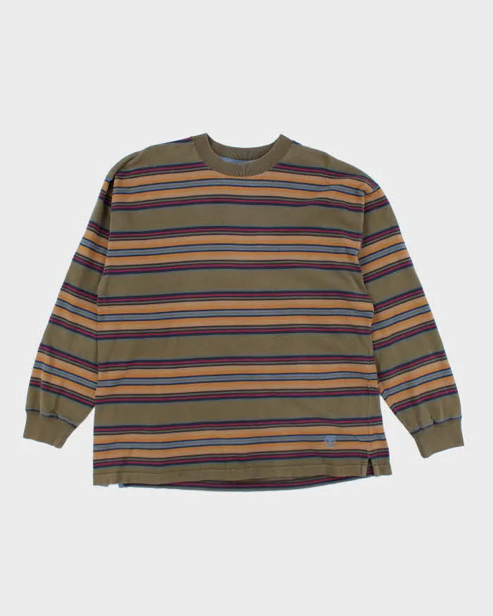 Vintage 2000's Timberland Weather Gear Striped Long-sleeved T-Shirt - L sold by Rokit