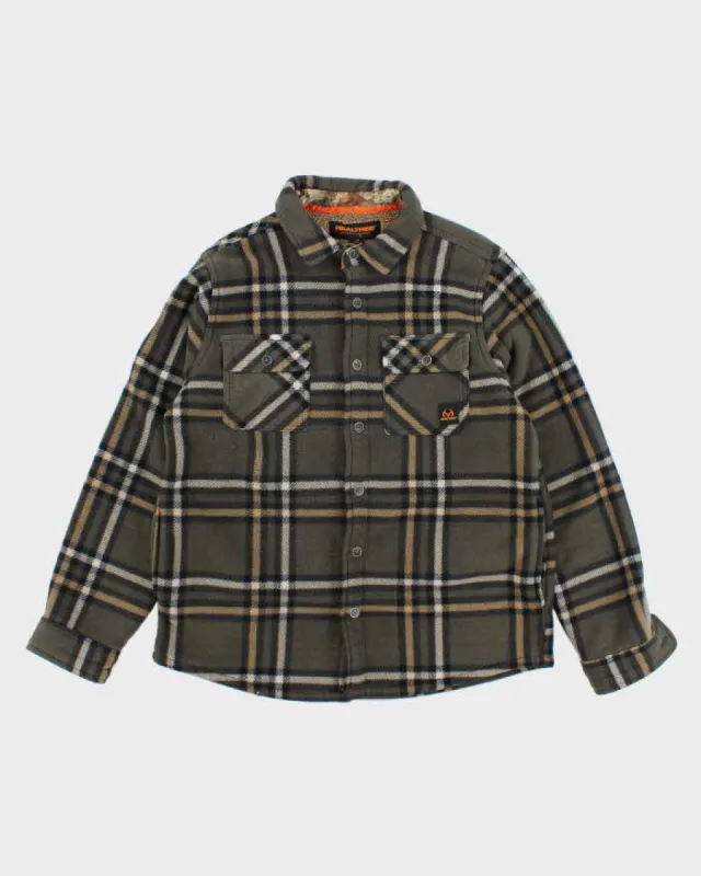 Vintage Realtree Checked Button-Up Fleece - L sold by Rokit