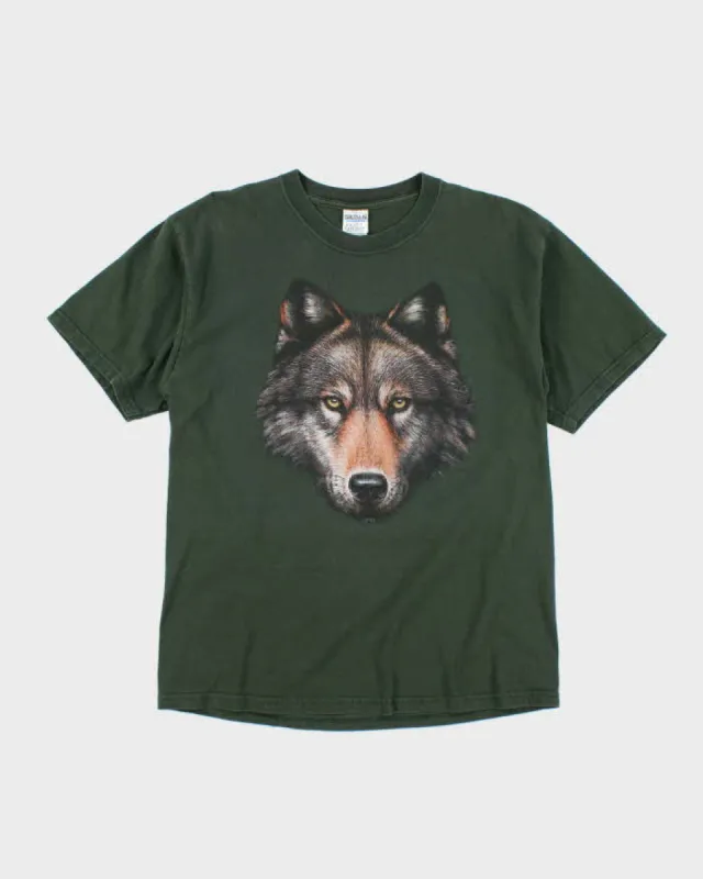 Vintage 2000's Wolf Head Graphic T-Shirt - L sold by Rokit
