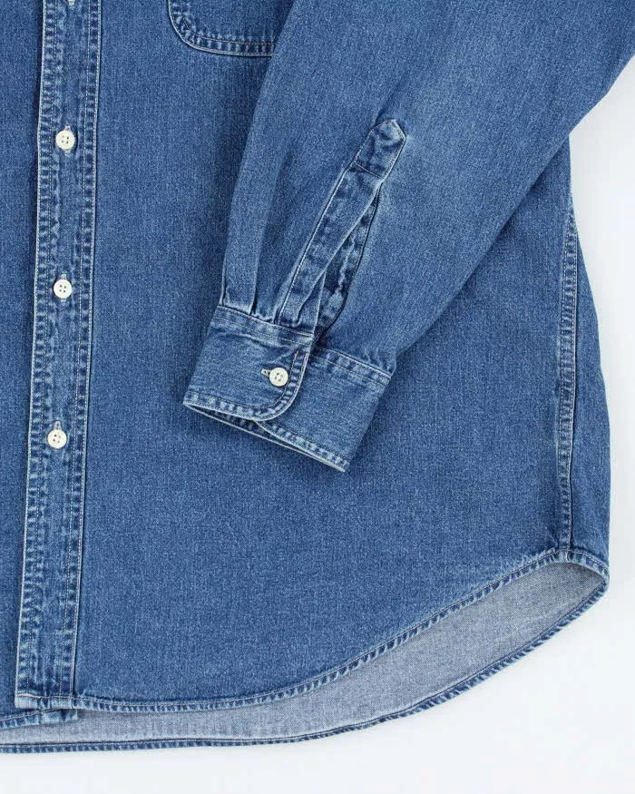 Vintage Chaps Heavyweight Dark Wash Denim Shirt - XL sold by Rokit product image thumbnail 4