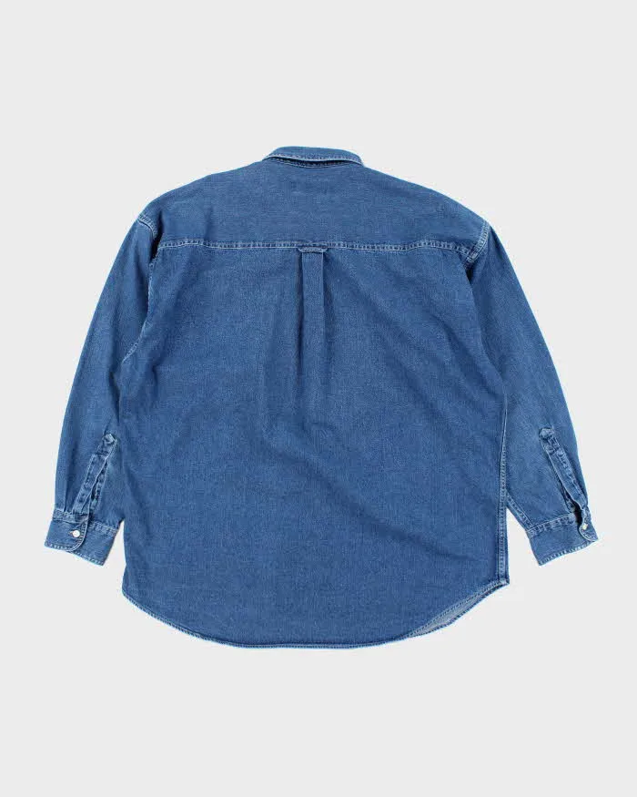 Vintage Chaps Heavyweight Dark Wash Denim Shirt - XL sold by Rokit product image thumbnail 2