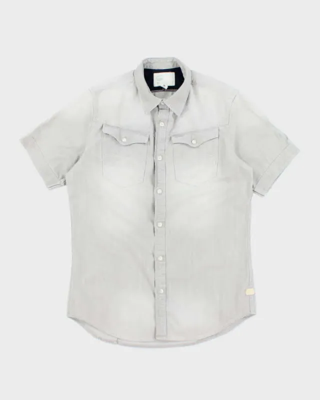Vintage Y2K G-Star Raw Light Wash Short Sleeve Shirt - M sold by Rokit