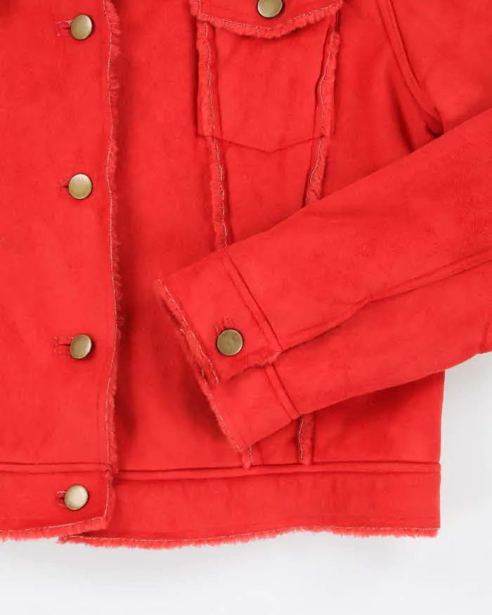 Vintage Y2k 00s Xntrik Faux Suede Red Jacket - M sold by Rokit product image thumbnail 4