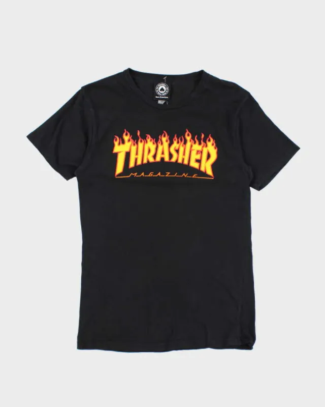 Vintage 2000's Thrasher Magazine Flame Logo T-Shirt - S sold by Rokit