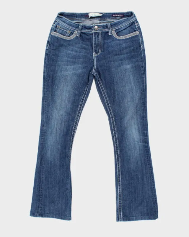 Y2k 00s VGS Rhinestone Embroidered Jeans - W32 L30 sold by Rokit