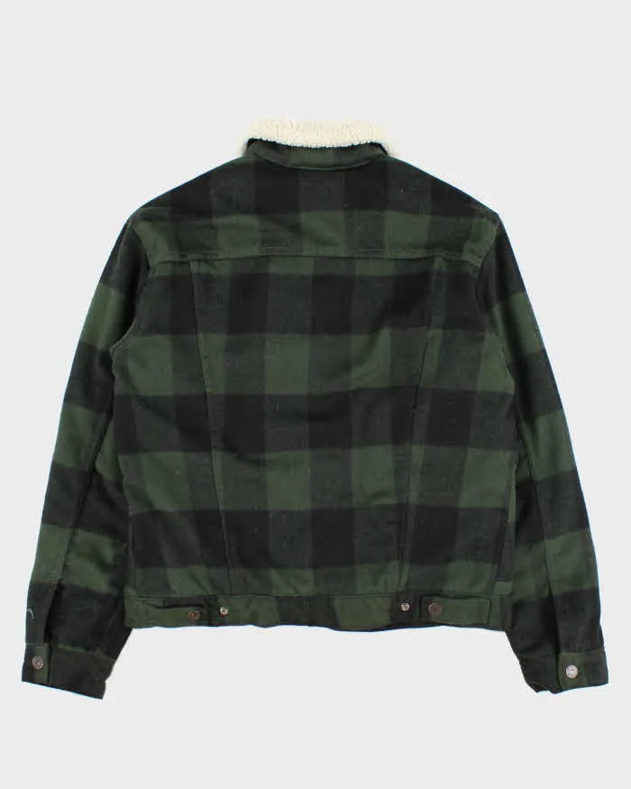 Levi's White Tab Plaid Green Sherpa Lined Trucker Jacket - M sold by Rokit product image thumbnail 2