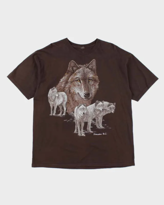 Vintage 90's Wolf Pack Graphic T-Shirt - XL sold by Rokit