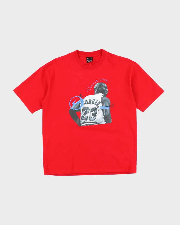 Jordan x Travis Scott x Fragment Michael Jordan Graphic T-Shirt - L sold by Rokit