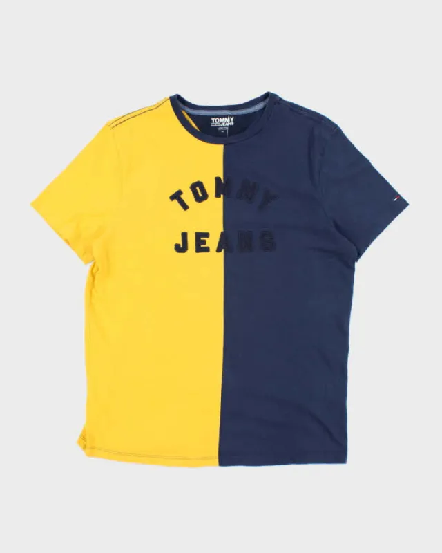 Tommy Hilfiger Two-Tone Spell Out Logo Graphic T-Shirt - M sold by Rokit