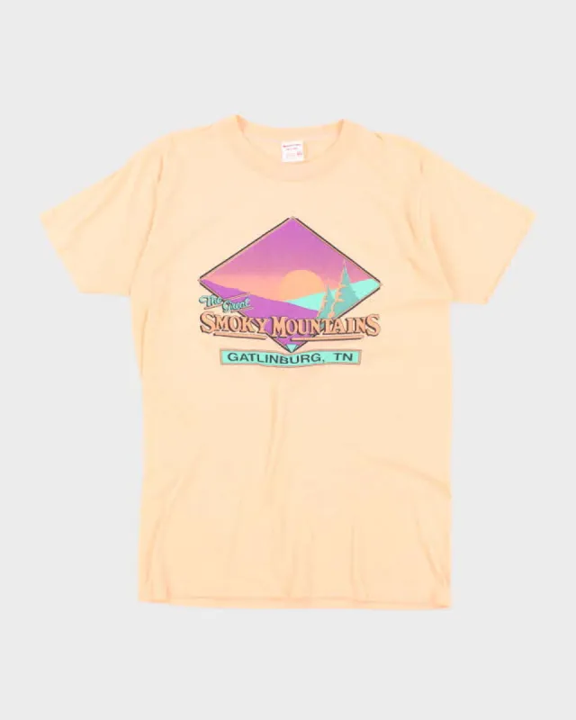 Vintage 80's Smokey Mountains Single Stitch Graphic T-Shirt - XL made by Rokit