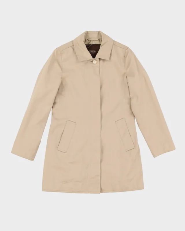 Coach Beige Raincoat Style Jacket - XS sold by Rokit