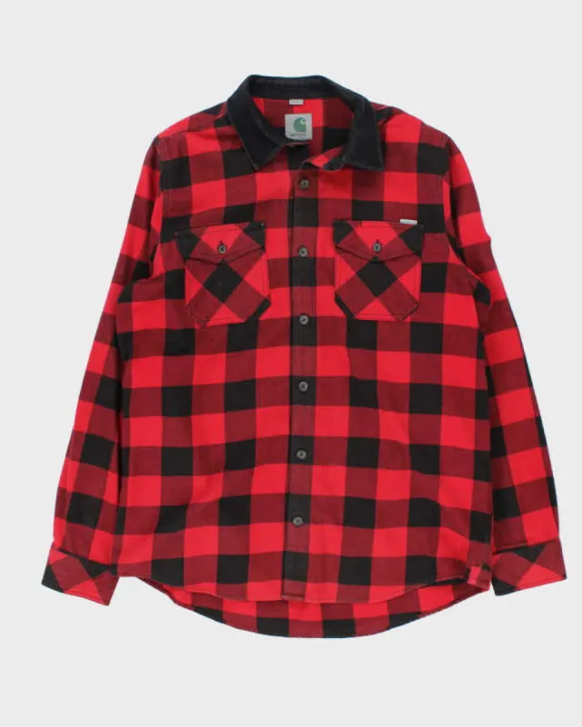 Vintage Carhartt Heavyweight Button Up Flannel Shirt - L made by Carhartt