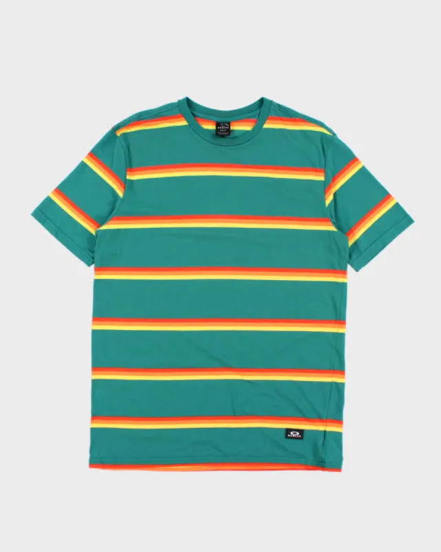 Vintage 2000's Oakley Striped Lightweight T-Shirt - XL made by Oakley