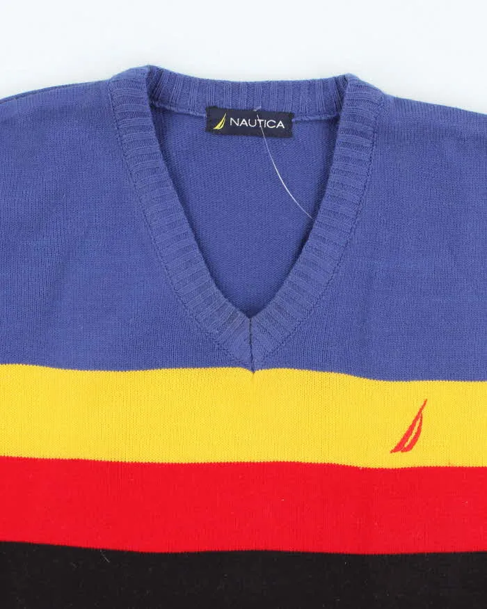 Vintage 2000's Nautica Multi Coloured Tank Knit Jumper - M sold by Rokit product image thumbnail 3