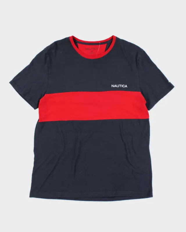 Vintage Nautica Striped Small Logo T-Shirt - XL sold by Rokit