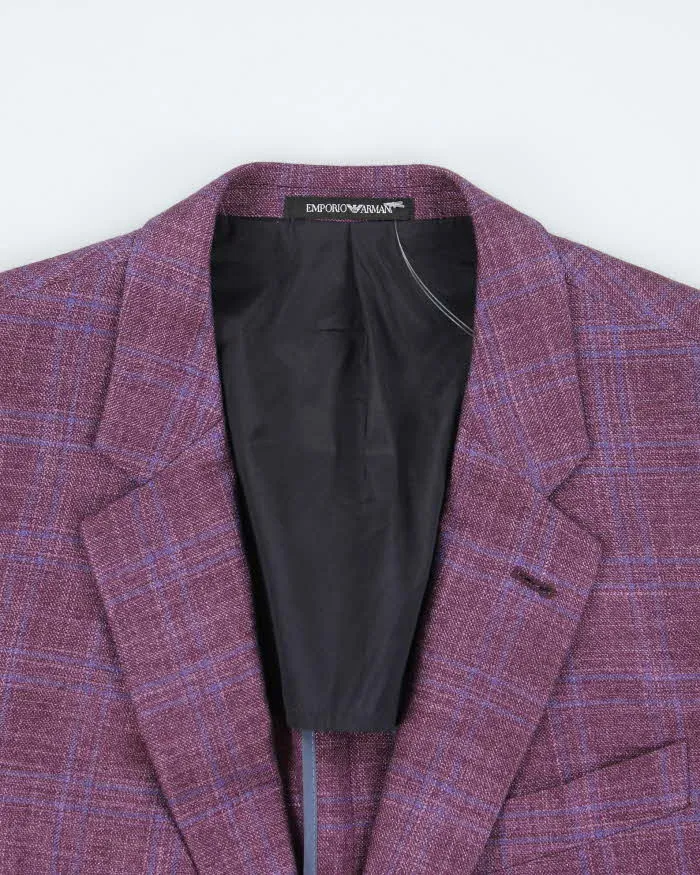 Vintage Emporio Armani Purple Suit Jacket - L sold by Rokit product image thumbnail 3